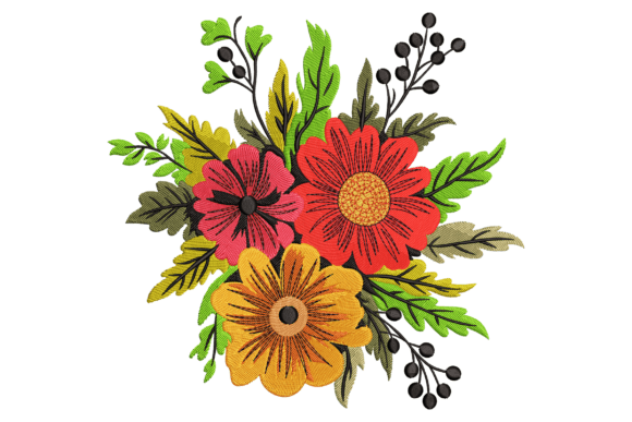 Beautiful Floral Bouquet Embroidery Design Review