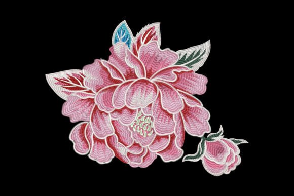 Blooming Peony with Bud Embroidery Review