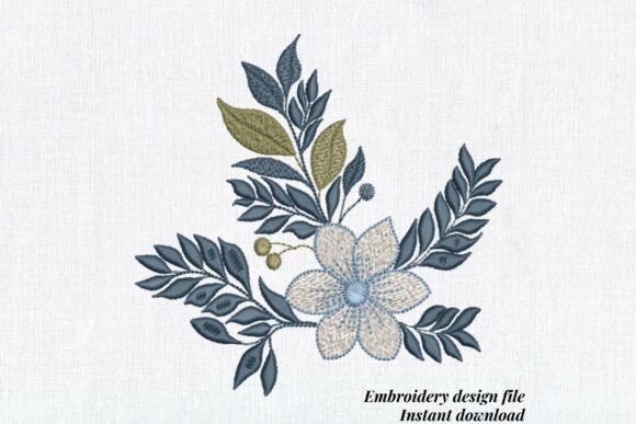 Blue Floral Branch Botanical Bloom Review