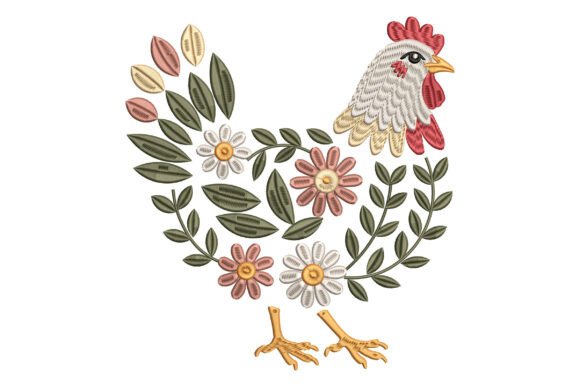 Floral Chicken Embroidery Designs File Review