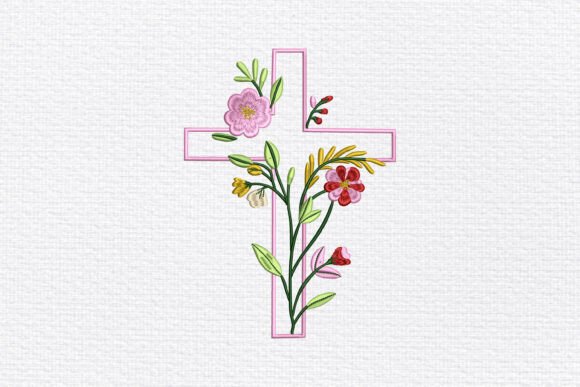 Floral Faith Cross Embroidery Design Review