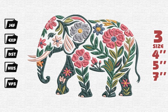 Folk Art Elephant Embroidery Design Review
