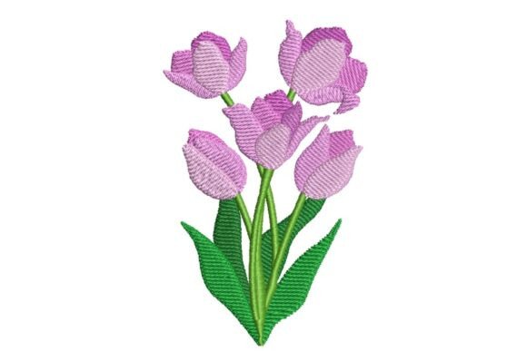 Purple Flower Bouquets Embroidery Design Review