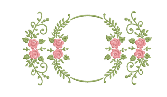 Review: Floral Frame Embroidery Design Rose