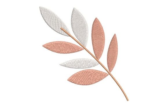Two-Tone Leaf Branch Embroidery Design Review