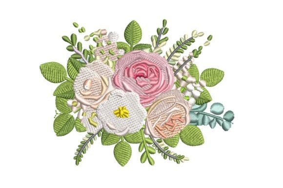 White and Pink Bouquet Embroidery Review
